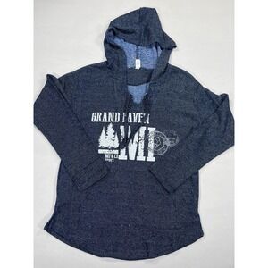 Salt Creek Grand Haven MI Hoodie Sweatshirt Blue Pullover Baja Style Size M